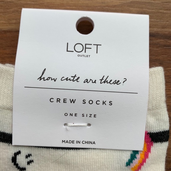 LOFT Striped Rainbow Socks - Picture 2 of 3